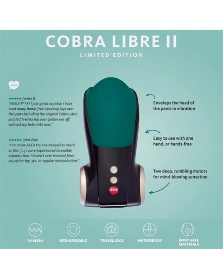 cobra libre ii penis head vibrator blackdeep sea blue