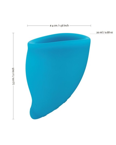 fun cup menstrual cup size a turquoise