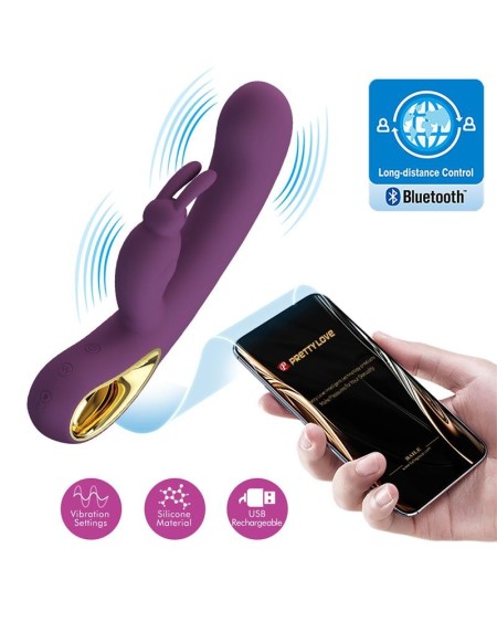 liam g-spot vibrator silicone with app violet