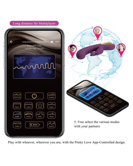 liam g-spot vibrator silicone with app violet