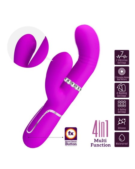 mariana vibrator 4 in 1 silicone fuchsia