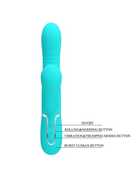 mariana vibrator 4 in 1 silicone turquoise