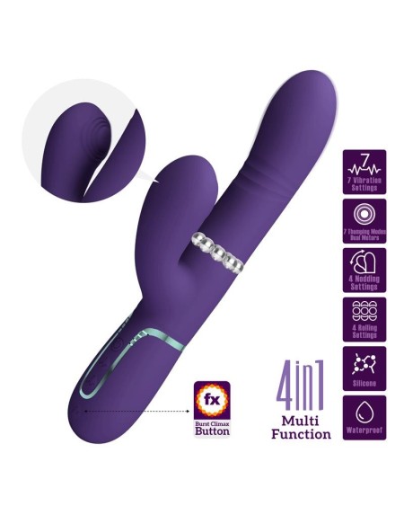 mariana vibrator 4 in 1 silicone violet