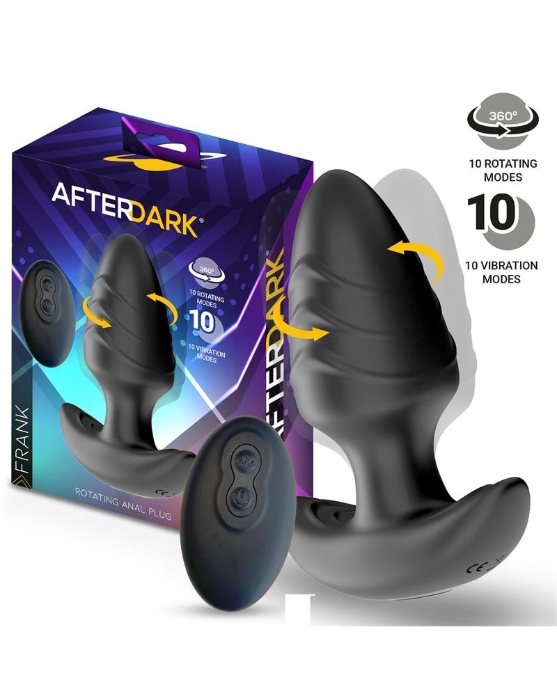 frank 360o rotating and vibrant anal plug with remote control