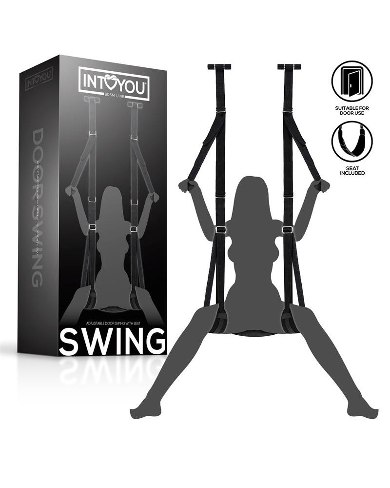 adjustable door swing with legs support and seat