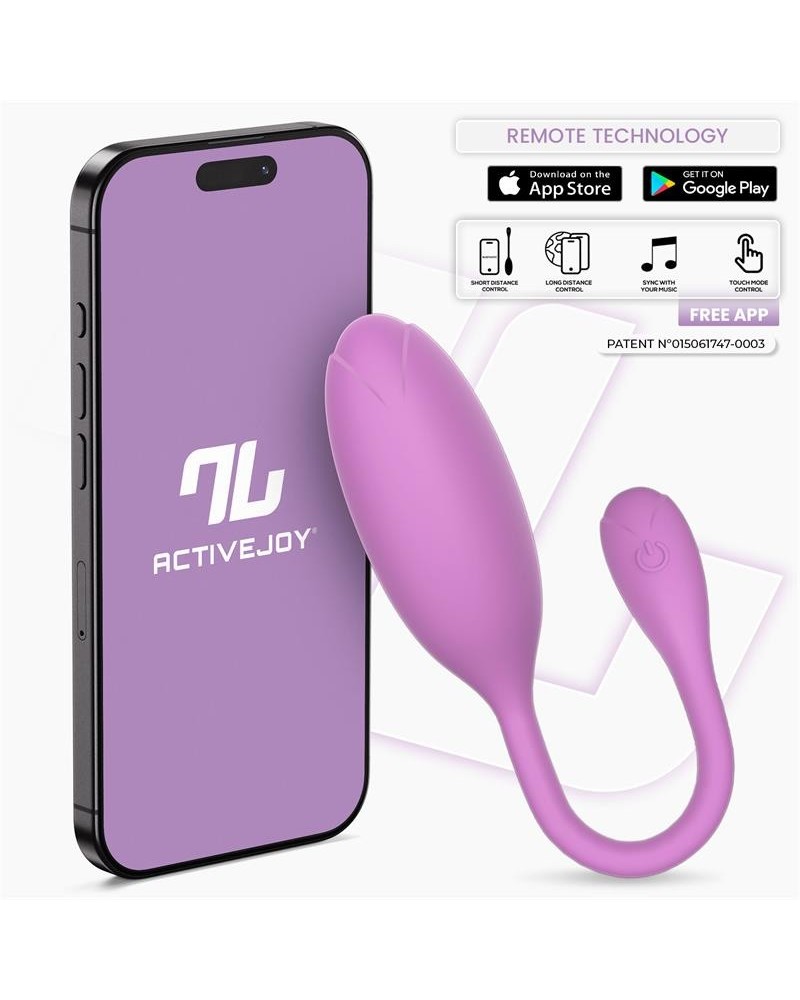 logan vibrant egg with app unibody silicone violet