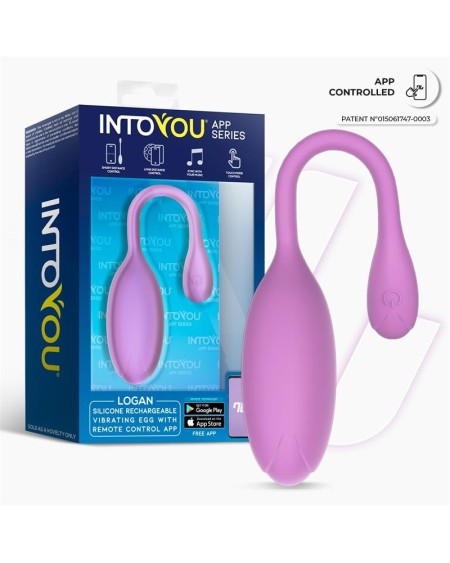 logan vibrant egg with app unibody silicone violet