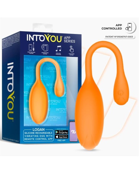 logan vibrant egg with app unibody silicone orange
