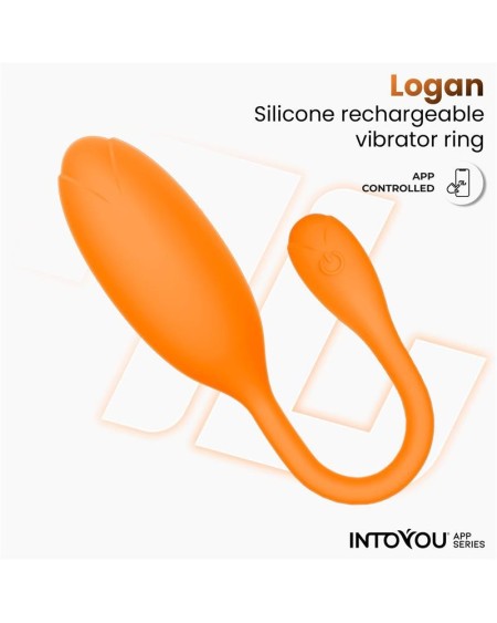 logan vibrant egg with app unibody silicone orange
