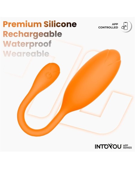 logan vibrant egg with app unibody silicone orange