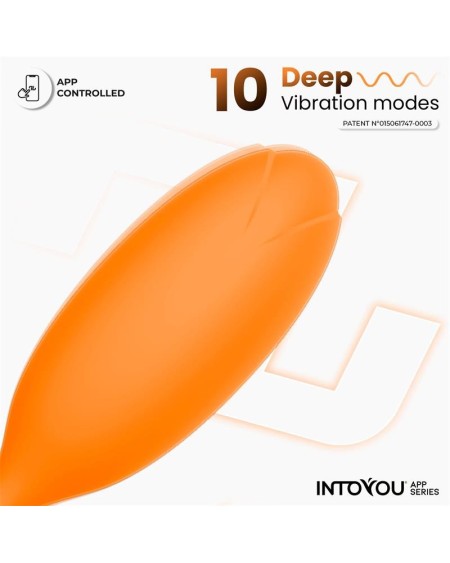 logan vibrant egg with app unibody silicone orange