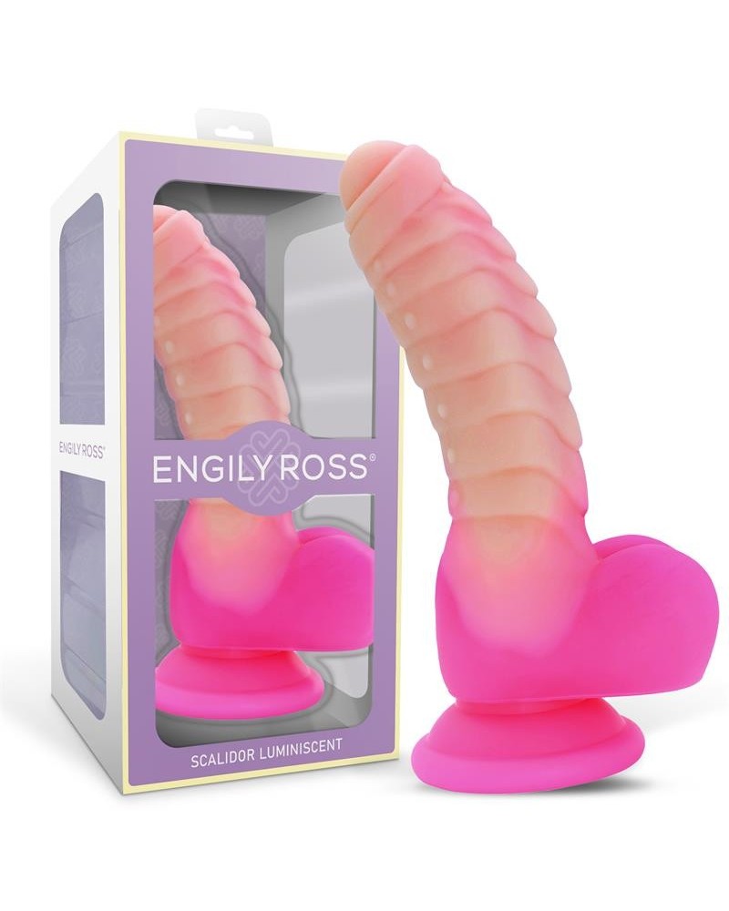 scalidor luminiscent unicorn liquid silicone dildo 18 cm