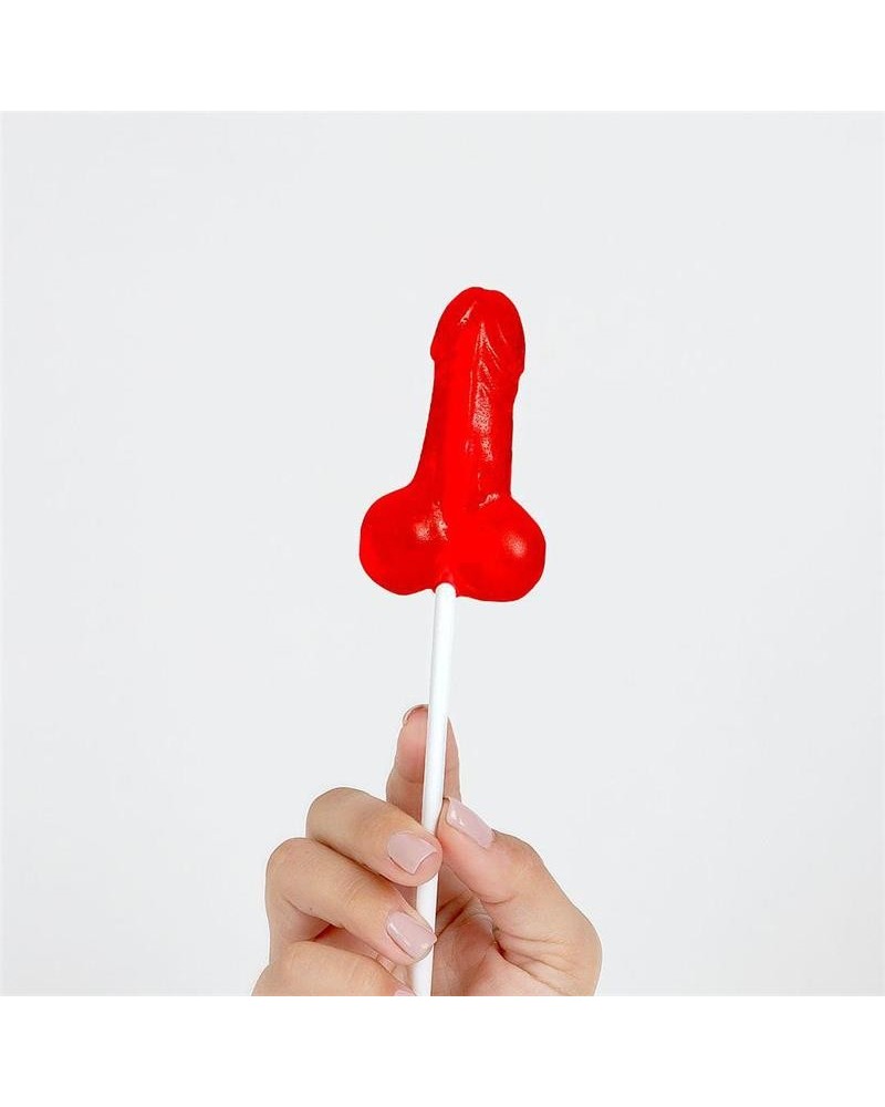 strawberry penis-shaped lollipop