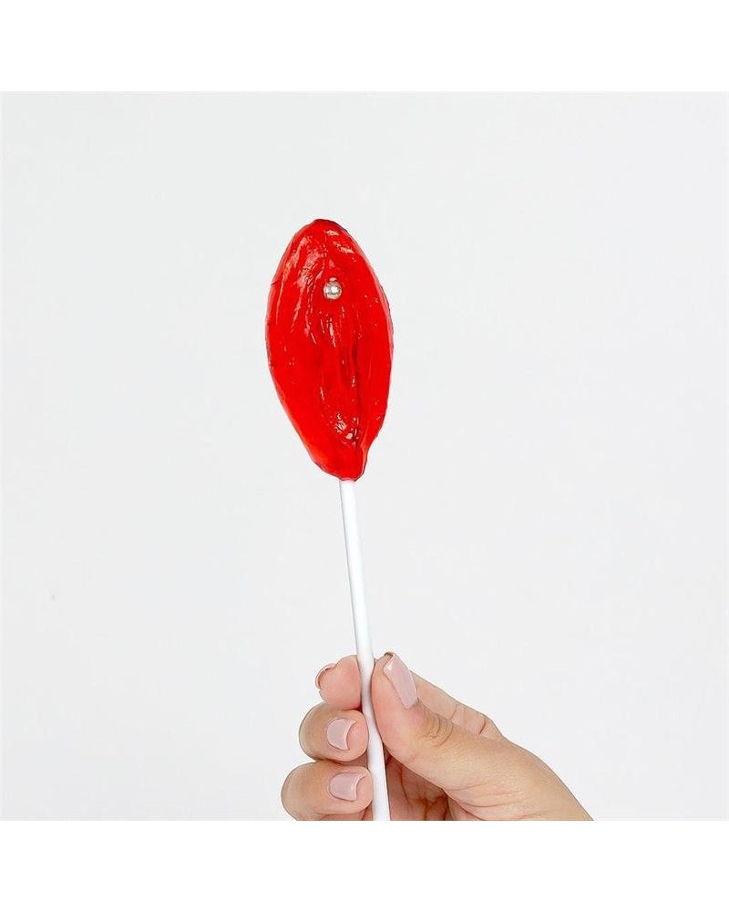 strawberry lollipop vagina-shaped