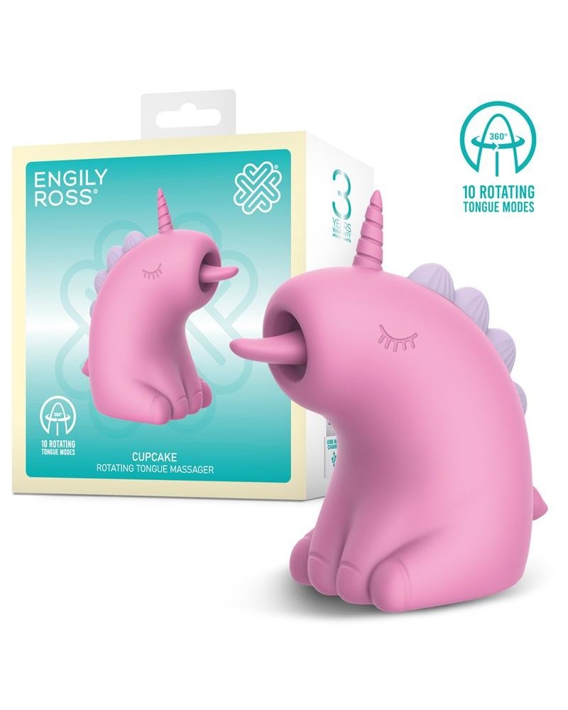 cupcake 360o rotating tongue massager