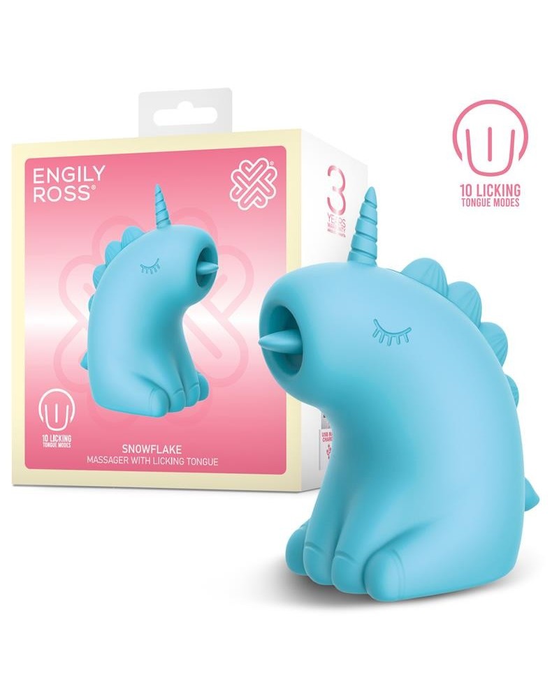 snowflake massager with licking tongue