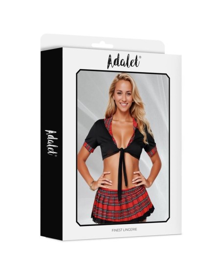 carly top and skirt uniform cosplay red