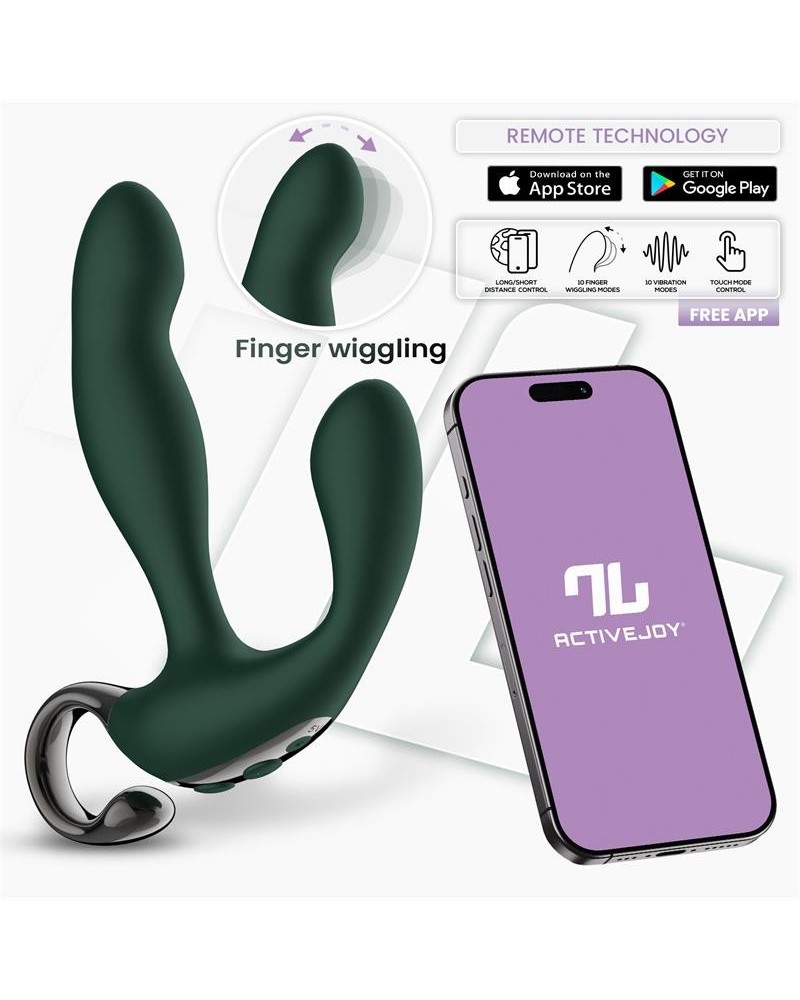 greeny prostate massager with finger wiggling and app