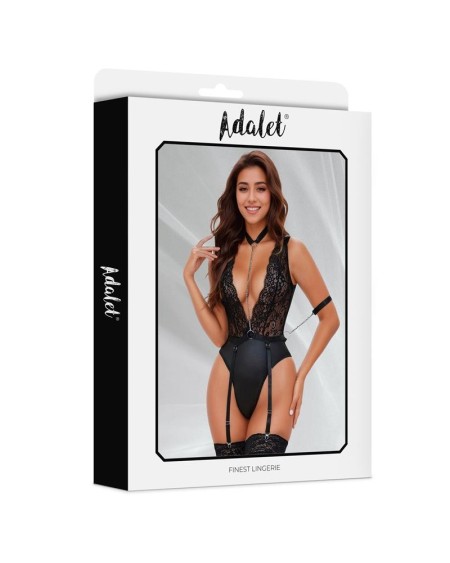 ruby bodysuit with garter