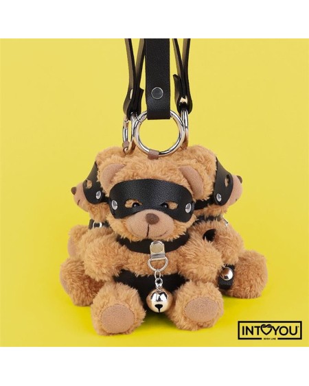 bearly keychain bdsm teddy bear with chest harness