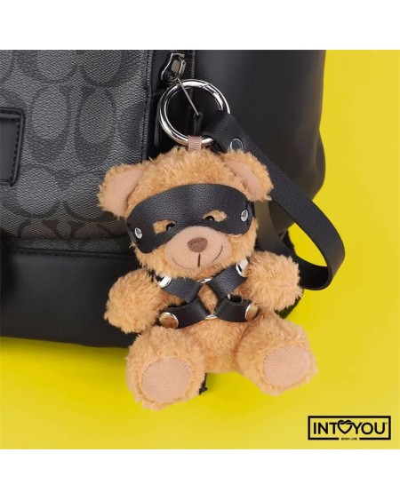 bearly keychain bdsm teddy bear with chest harness