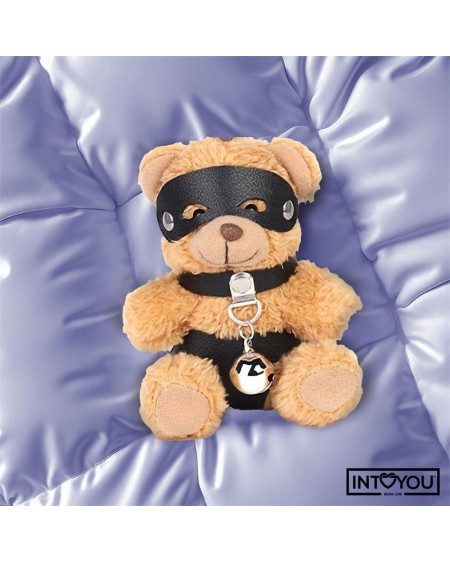mimi keychain bdsm teddy bear with collar and bell