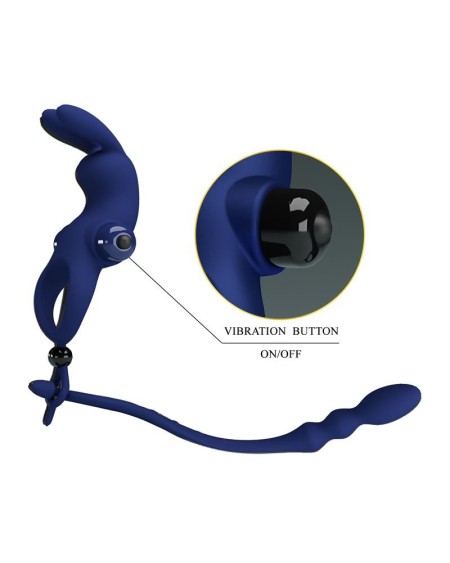 vibrant penis ring with anal chain