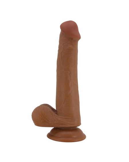 tallen dildo wirh retractil-sliding peau tan 22 cm