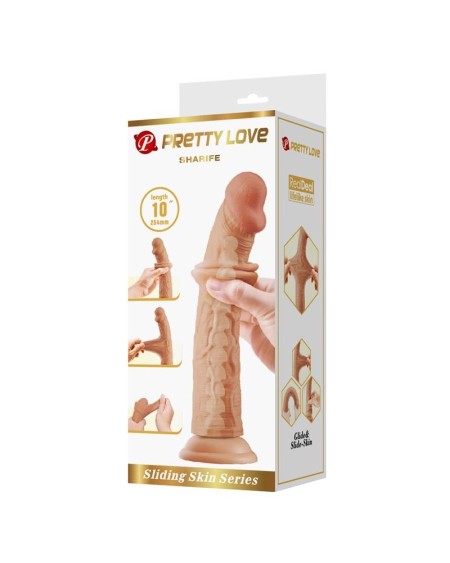 sharife dildo sliding skin-retractil 25 cm