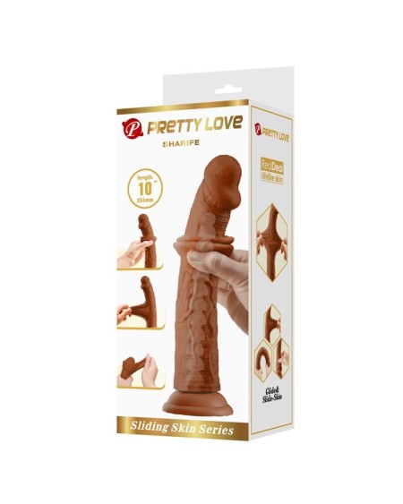 sharife dildo sliding skin-retractil 25 cm