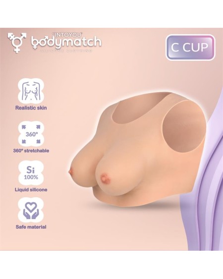 bowie réaliste breast form liquid silicone c cup