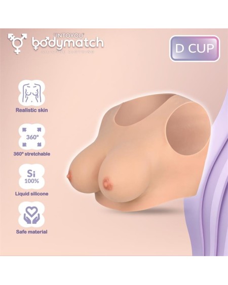 bowie réaliste breast form d cup liquid silicone