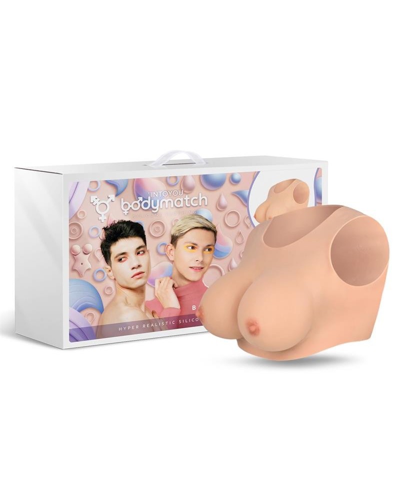 bowie réaliste breast form e cup liquid silicone