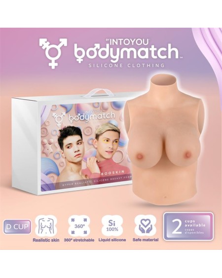 booskin réaliste breast form d cup liquid silicone