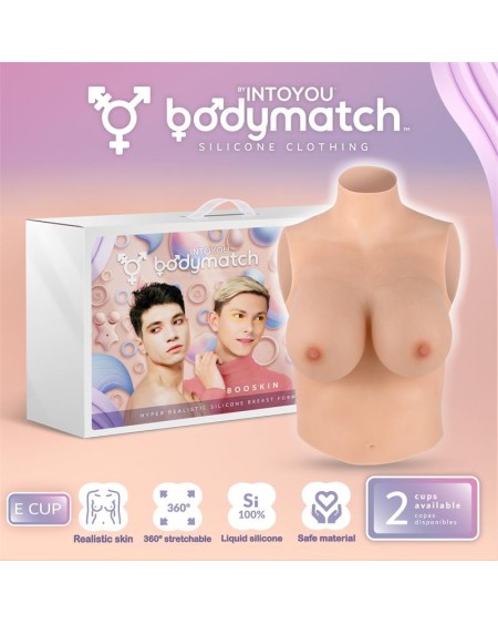 booskin réaliste breast form e cup liquid silicone