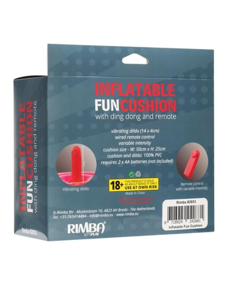 inflatable cushion with vibrant dildo and rmote ding dong