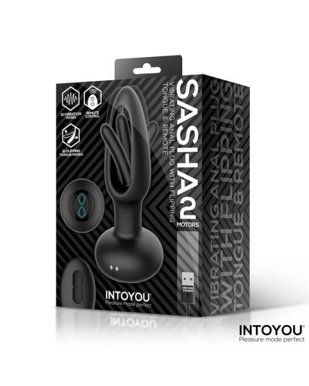 sasha vibrant plug with flipping tongue and remote control