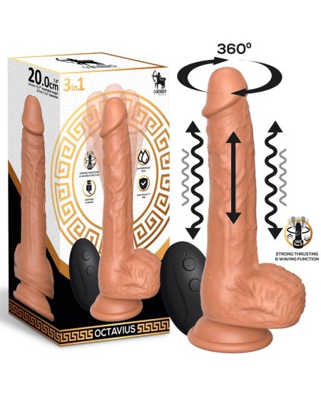 octavius dildo with thrusting, 360o waving and vibrant 7.8 - 20 cm
