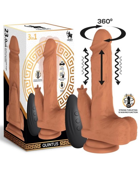 quintus dildo with thrusting, waving and vibration 9 - 23 cm