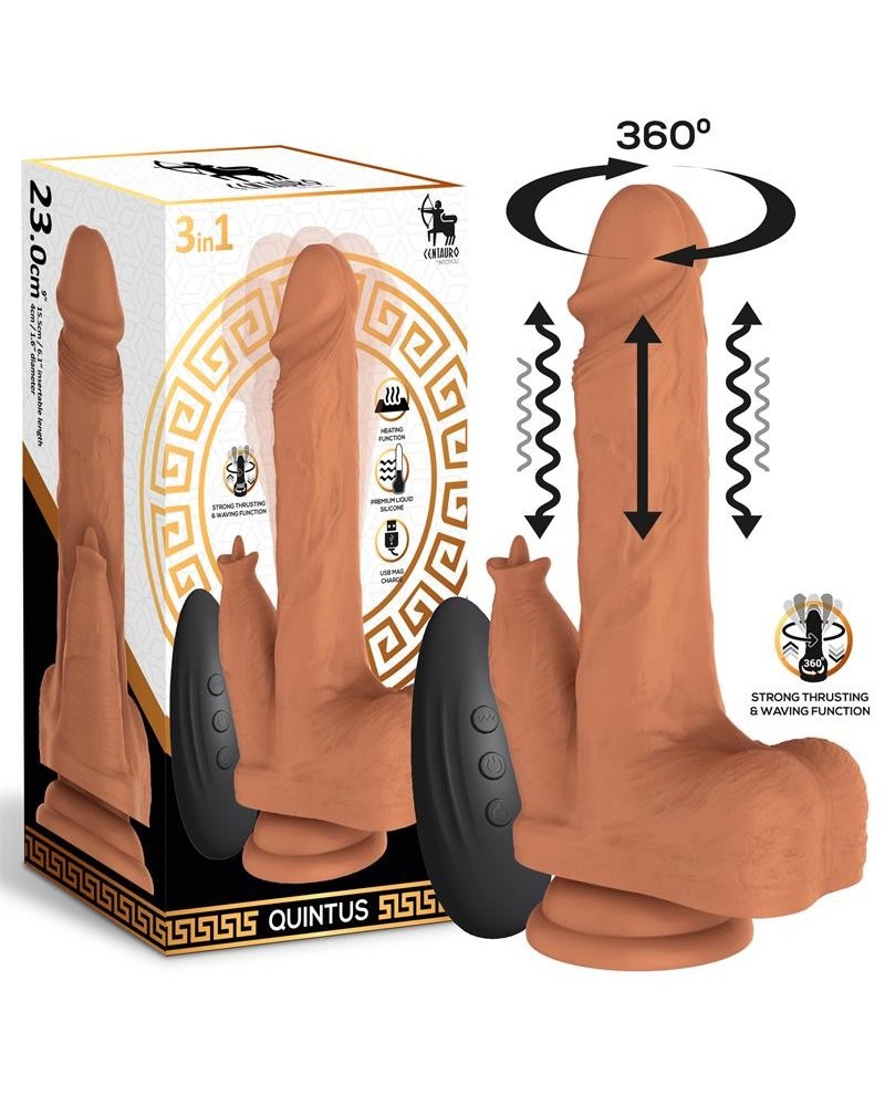 quintus dildo with thrusting, waving and vibration 9 - 23 cm