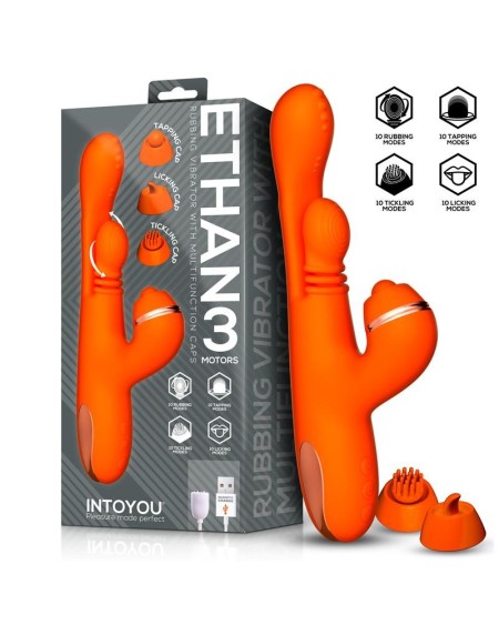 ethan vibrator 360o g-spot massage with multifunction caps
