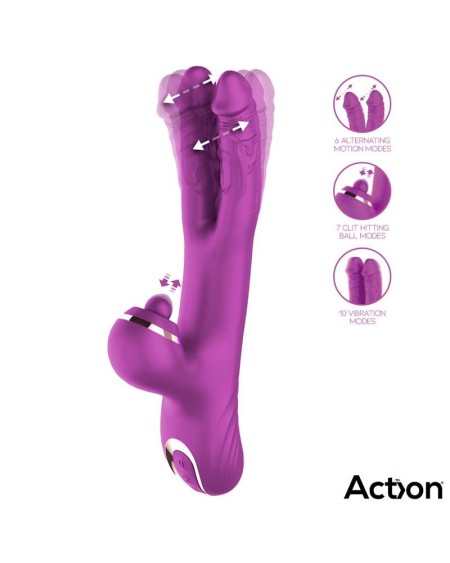 nico vibe with clit hitting ball and alternating dildos