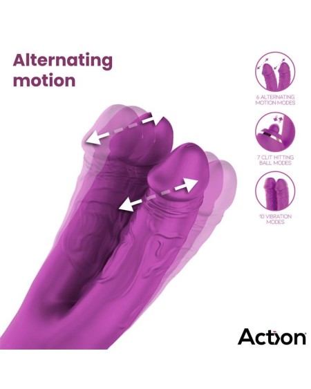 nico vibe with clit hitting ball and alternating dildos