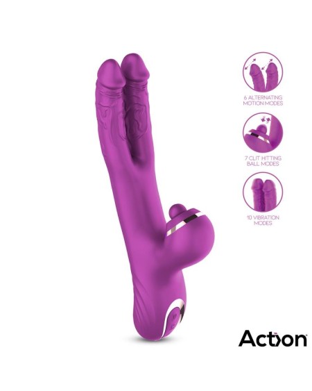 nico vibe with clit hitting ball and alternating dildos