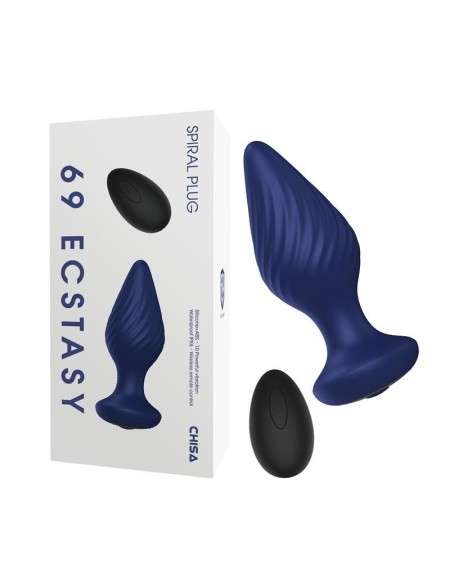 spiral butt plug with vibration and remote