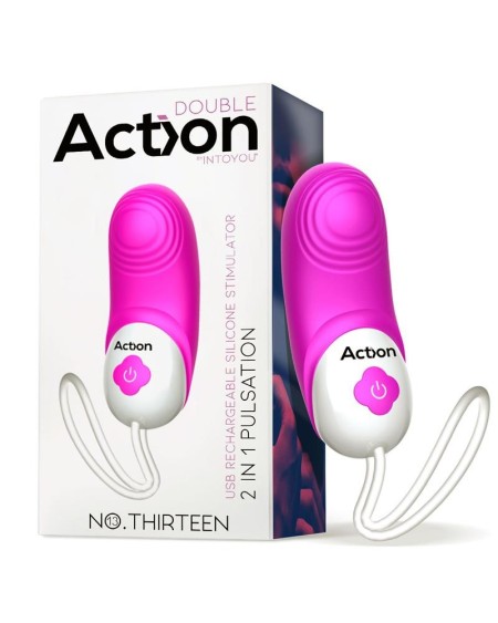 no. thirteen stimulator 2 in 1 vibration and pulsation