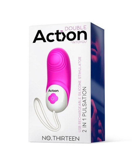 no. thirteen stimulator 2 in 1 vibration and pulsation