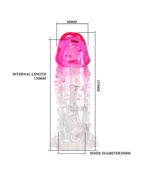 wildford penis sleeve rose and clear