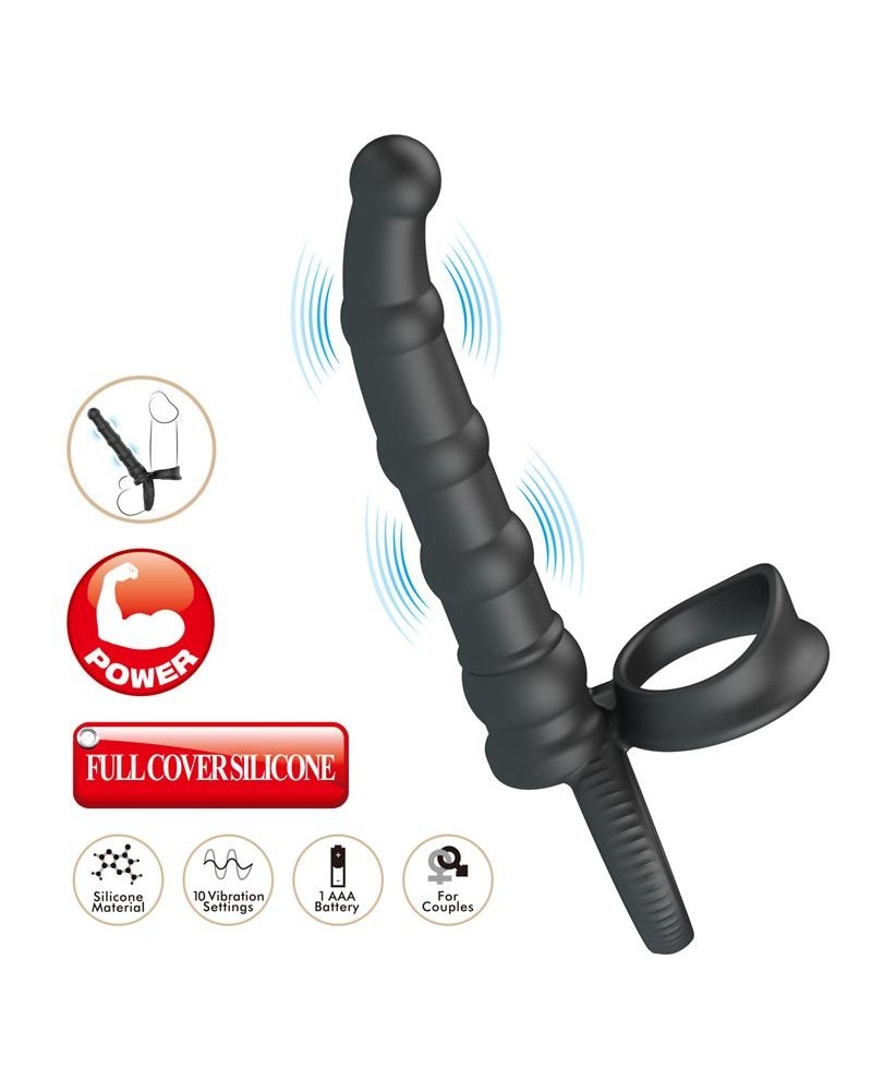 tatum cock ring with vibrant plug plug