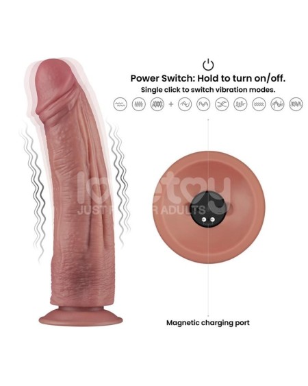 dual density dildo with vibration 10,5